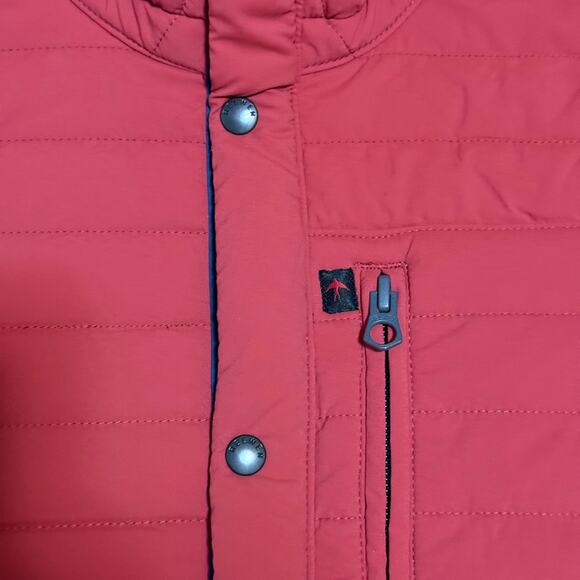 Relwen Windzip Jacket Quilted Puffer Mens Size XL Red - Picture 3 of 6